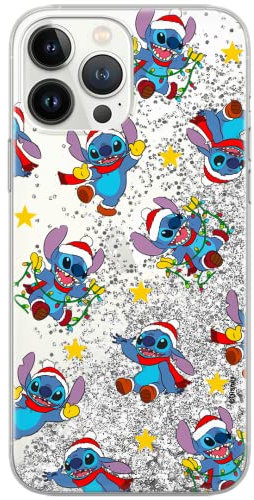 ERT GROUP mobile phone case for Apple Iphone 11 PRO original and officially Licensed Disney pattern Stitch 009 optimally adapted to the shape of the mobile phone, with glitter overflow effect