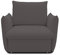 DOMO. collection Sessel Cloud Box, Armsessel mit Schlaffunktion und Boxspringfederung, Schlafsessel, Boxspringsessel, Polstersessel, 120 x 97 x 100 cm (BxTxH), dunkelgrau
