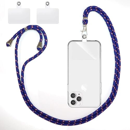 xinyunew Handykette Hülle für Huawei P20 LITE(NOVA 3E) Smartphone Necklace Hülle mit Band - Handyhülle mit Kordel Umhängenband - Schnur mit Case zum umhängen in Blau Weiß Rot