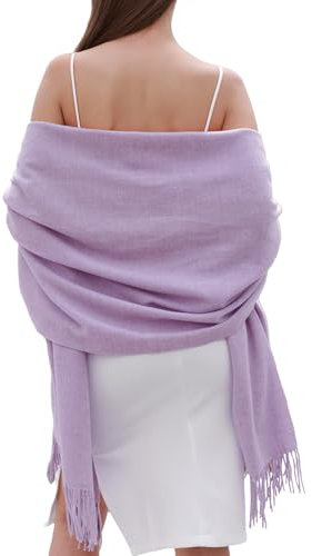 SWAT PANY Schal Lila Pashmina Schals Tücher für Damen Winterschal Stola Damen Festlich Warm