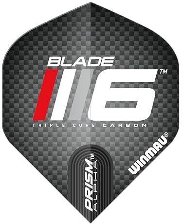 WINMAU Prism Alpha Blade 6 Design Dart Fights - 1 set per pack (3 flights in total)