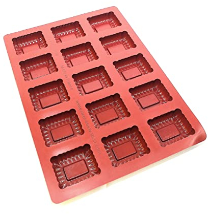 Maé - Moule Petit Beurre 15 Alvéoles - Silicone Alimentaire Premium Anti-Adhérent - Souple, Démoulage Facile et Net - Résistant Températures -45°C/280°C - 100ml