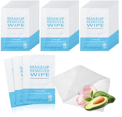 200 Pcs Wet Wipes Flushable Wet Wipes Individually Wrapped Travel Unscented Wet Wipes Flushable Toilet Tissue Travel Wet Wipes Aloe Vera, Adult Wet Wipes