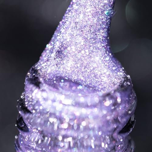 BURANO Reflective Diamond Nail Gel Polish, 7.3ml Holographic Glitters Shiny Color, Sparkly UV Lamp Required (JL13)