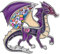 BAMAY Broche Dragon Fantaisie en émail en Alliage de Zinc Bijoux de Mode Broche Dinosaures pour Femme Fille Cadeaux Echarpe Epingle de Revers Charms (Violette 172)