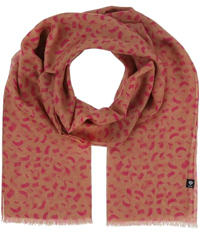 FRAAS Stola im Pinselstrich-Design - 70 x 180 cm - leichter Schal mit feinem Muster - Sustainability Edition Diva Pink