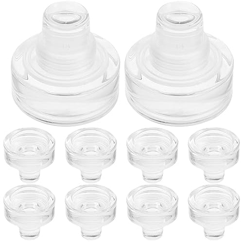 BESTonZON Lot de 10 bouchons de bouteille de vin en verre en forme de T - Réutilisables - Pour bouteilles de vin, de bière, bricolage