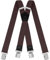 HNOOM Hosenträger für Herren Damen: Breit 3.8 cm, Einstellbar und Elastisch Arbeitshose Hosenträger, 4 Starken Metall Clip, X Form, Einheitsgröße für Männer und Frauen (Kaffee)