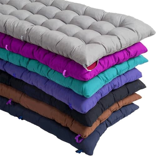 KYMMPL 8cm Thick Bench Seat Cushion 2/3 Seater,100/120cm Rectangle Garden Bench Seat Cushions Pads for Patio/Chaise/Swing/Bench/Indoor (Grey,50 x 50 CM)