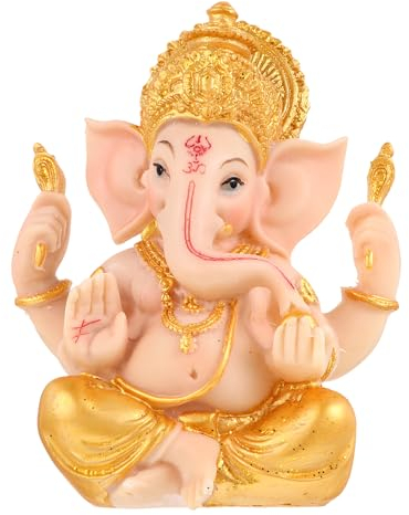Amosfun Hindu Elefant Figurine Glücks und Reichtums Skulptur aus Hochwertigem Harz Handgefertigt Stilvolles Wohnaccessoire und Feng Shui Ornament für Ihr Zuhause