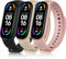 Meliya Bracelet Compatible avec Xiaomi Mi Band 6 / Mi Band 5/Amazfit Band 5 Femme Homme, Silicone Bracelet de Remplacement Réglable pour Xiaomi Mi Band 5/Mi Band 6 (Noir/Or Rose/Or)