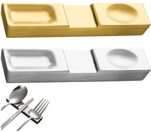 Lipfer Poggia Bacchette in Acciaio Inox per Tavolo da Pranzo, Porta Posate, Poggia Cucchiaio Riutilizzabile, Porta Stoviglie da Cucina