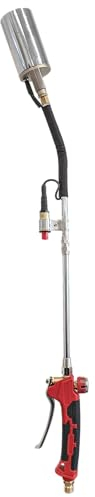 Rothenberger Bruciatore a Gas Eco Piezo, con Accensione Piezoelettrica e Tubo di Gas Propano da 5 m, Bruciatore per Tetti e Riscaldamento, Arancione, Ottone, 1500004926