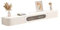 Bois Massif Suspendu Simple Table Basse Moderne Meuble TV Rangement Meuble TV Rangement Planche de Roche,White-180cm