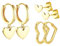 HinDaLi 3 Paar Herz Ohrringe Silber 925 für Damen Mädchen Ohrring Hängend Gold Ohrstecker Damen Stecker Ohrring Creolen Klein Ohrstecker Herz Frauen Ohrhänger Gold Ohrringe Damen Anhänger