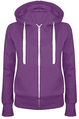 Generisch Pullover Damen Casual Zipper Hoodie Einfarbig Kapuzenpullover Slim Fit Übergangsjacke 2024 Mode Langarm Sweatshirt Kapuze Herbst Winter Basic Sport Hoodie Leicht Mantel(A12 Purple,XL)