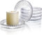 H&D HYALINE & DORA Set of 6 Clear Glass Pillar Candle Holder Plates,4 Inch Round Glass Candle Plate,Candle Tray Plates for Dining Wedding Party Table Centerpiece