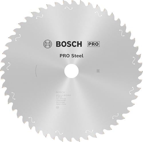 Bosch 1 lama per sega circolare Pro Steel per seghe a testa e troncatrice cablate (per acciaio, diametro mm, accessori professionali)