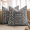 MIULEE 2er Kissenbezug 40x40 Hellgrau Chenille Boho Kissenbezüge Kissenhülle Sofakissen dekokissen zierkissen Elegantes Design für Couch Sofa Wohnzimmer