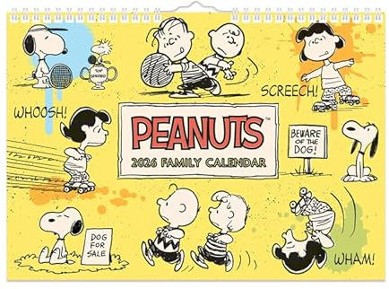 2026 Peanuts A4 Familienplaner Organizer Wandkalender