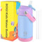 BOGI Kids Metal Water Bottle with Straw, 350ml Kid Stainless Steel Water Bottle for School Leak Proof Insulated Water Bottle for Boys Girls Toddlers Children Keep Drinks 12h Hot & 24h Cold | Color