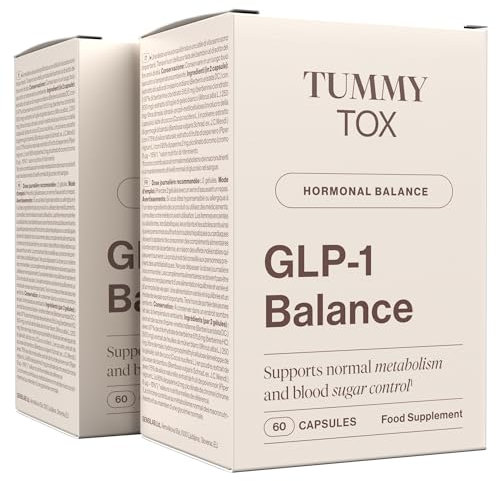 GLP-1 mit Berberin, Chrom, Schwarzem Pfeffer und Weißer Maulbeere Reducose – Stoffwechsel, Blutzucker – 120 Vegane Kapseln, GLP-1 Balance von Tummy Tox