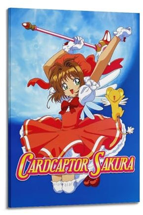 DSRGHRGS Cardcaptor Sakura Anime-TV-Show-Poster, 3 Poster, dekoratives Gemälde, Leinwand, Wandposter und Kunstbild, moderner Familienschlafzimmer-Dekor, Poster, 60 x 90 cm