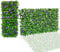 HomeSun Clôture, brise-vue, extensible, pour balcon, terrasse, extérieur, panneau de lierre artificiel, mur de plantes artificielles (feuilles d'un côté), 2 fleurs violettes