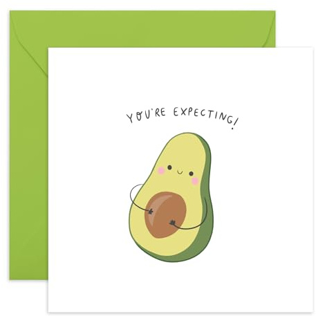 Carte de félicitations avocat – « You're Expecting! » – Annonce de grossesse pour les futurs parents, maman, papa, amis, famille, meilleure amie, lui, elle – Salutations pour femmes enceintes – Livré
