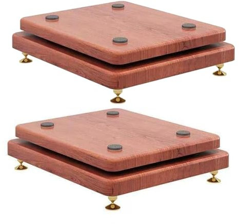 WJIANY Speaker Stands 2 Pack Subwoofer Isolation Stand Speaker Base Tray with Fixed Copper Nails for Home, Office, Music Studio,B,40×45×8cm