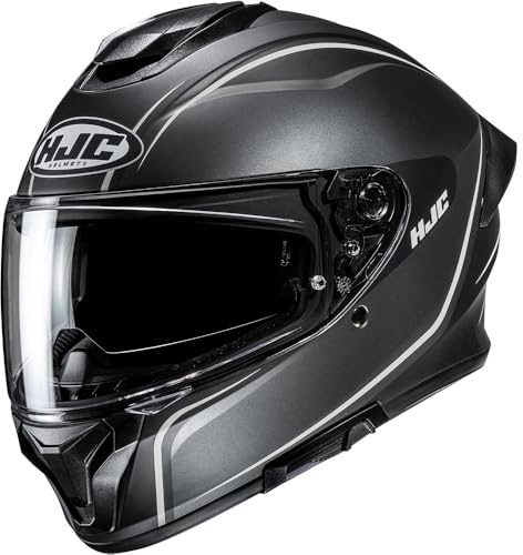HJC, Integraler Motorradhelm C71 QUEZ Black White MC5SF, S