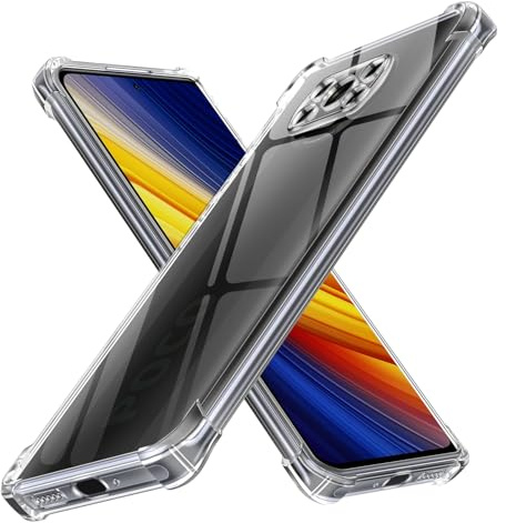 Olgary Funda para Xiaomi Poco X3/X3 NFC（4G） 6.67,Anti-Amarillo Clara Carcasa Protectora Thin Antigolpes Transparente Suave TPU Silicona Anti-arañazos Bumper Caso con Clear Case