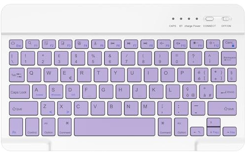 BQSS Tastiera Wireless, Layout Qwerty Italiano, Bluetooth | Tastiera Bluetooth Ricaricabile Compatibile Con Dispositivi Samsung, Ios, Android E Windows, Funziona Anche Con Smartphone