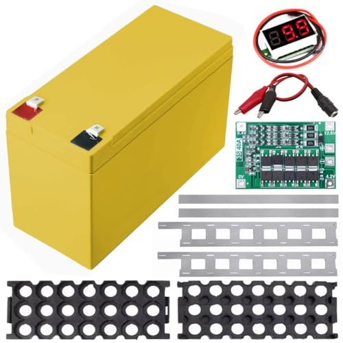 HAAMNING7 18650 Li-Ion Battery Storage Box 12V 7A 18650 Holder DIY Battery Case for Power Supply with 3S 40A Battery Protection Board, Nickel Strip, 18650 Bracket, Charger Cable