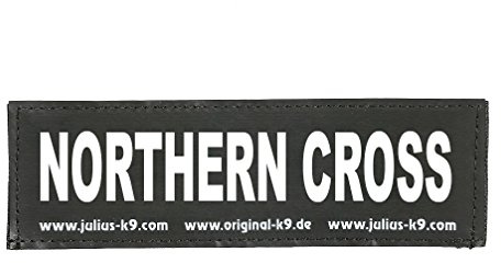 Interchangeable Patches, 1 pair, NORTHERN CROSS, Size: Small, Black