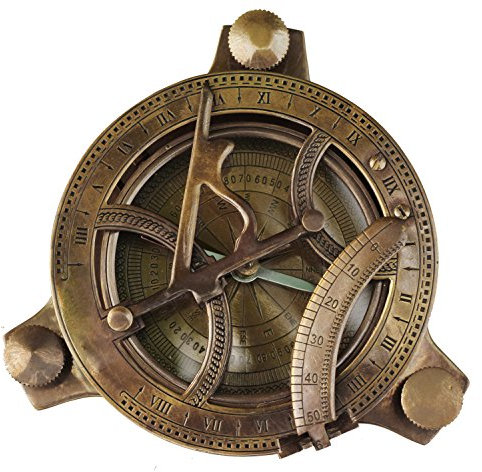 souvnear Sonnenuhr Kompass Messing Nautischen Gerät – Maritime Antik Vintage Look SAMMLERSTÜCK mit 3 verstellbare Beine – Tolles Corporate & Persönliche Geschenke