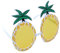 LUOEM Ananas Brillen Neuheit Brillen Sonnenbrillen Hawaii Luau Party Supplies Sommer Tropical Beach Party Dekoration (gelb)