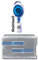 Waizmann.IDeaS® 1x Ausweisset - STAHLSEIL Ausweisjojo Jojo Zipper oval + Kartenhülle für 2 Karten mit 2 BLAUE Ausschieber - Kartenhalter Ausweishülle horizontal GROSSE FARBAUSWAHL