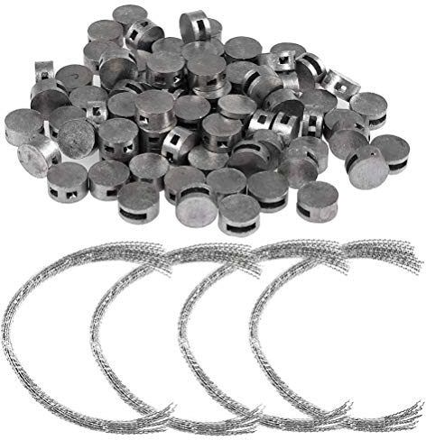 QLOUNI 80 x Plomben 10mm + 80 x Plombendrähte 170mm für Spendendose