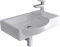 Alpenberger Waschbecken 45 cm Breite mit Überlauf | Designer Lavabo Miniwaschbecken | Toilettenwaschbecken mit Links Bad Spülbecken | Hängewaschbecken für Gäste WC | Wand- & Einbauwaschbecken