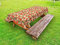ABAKUHAUS Kaktus Outdoor-Tischdecke, Zick-Zack-Hintergrund Pflanzen, dekorative waschbare Picknick-Tischdecke, 145 x 210 cm, Mehrfarbig