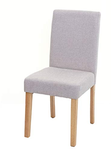 Mendler Esszimmerstuhl Littau, K�chenstuhl Stuhl, Stoff/Textil - Creme-beige, helle Beine
