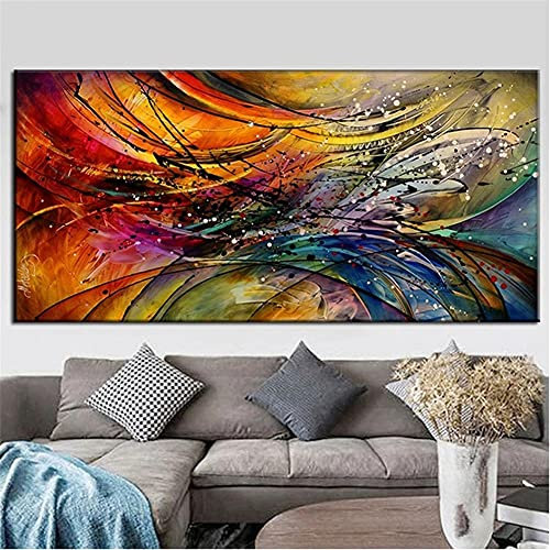 DIY 5D Erwachsene Diamond Painting Kits Mandala Zusammenfassung nach Zahlen Diamant Malerei Kit Full Drill Kristall Stickerei Kreuzstich Kunst Handwerk für Home Wanddekoration 60x120cm Round Drill