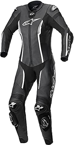 Alpinestars Stella Missile V2 1-Teiler Motorrad Damen Lederkombi (Black/White,48)