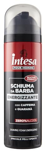 INTESA POUR HOMME | Rasierschaum, Energy Power, mit Koffein und Guaraná, 300 ml