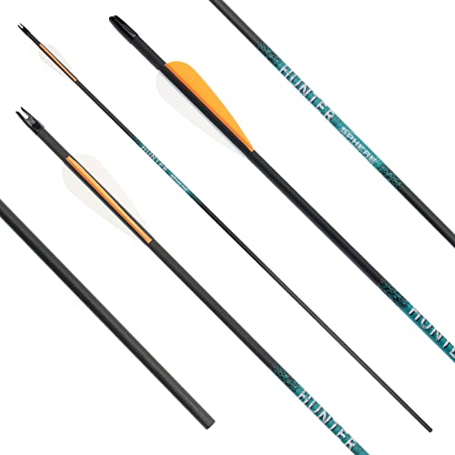 [6er, 12er, 18er, 24er Set] Sphere Hunter Pro - Carbonpfeil mit Vanes; besonders für Jagd- BZW. 3D-Schützen, Sport mit Pfeil und Bogen (Spine 700, 6er Pack)