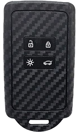 HooRLZ R-enault Schlüsselhülle, Silikon Schlüssel Cover für R-enault Clio Dacia Espace Master Megane Talisman Scenic Kadjar Schlüsselhülle, 4-Tasten Autoschlüssel Hülle Clio (Streifen-1PC)