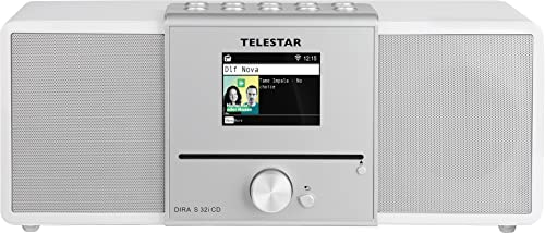 TELESTAR DIRA S 32i CD – Internetradio/DAB+Radio (Stereo, CD-Player, Streamingdienste, USB-Aufnahme, Bluetooth Sende- und Empfangsfunktion) – Weiß