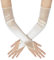 BABEYOND Lange Opera Party 20er Jahre Satin Handschuhe dehnbar Erwachsene Größe Ellenbogen Länge, Champagner, Einheitsgröße
