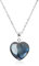 GAVU Collier Argent 925 Pendentif Cœur Labradorite Femme